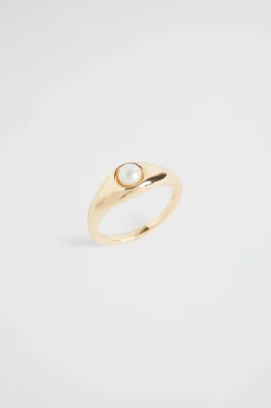 Seed Heritage Jewellery-Pearl Ring Gold