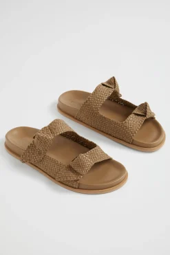 Seed Heritage Sandals & Thongs-Penelope Knot Slide Cashew