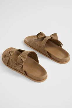 Seed Heritage Sandals & Thongs-Penelope Knot Slide Cashew
