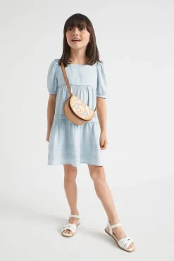 Seed Heritage Dresses-Pintuck Dress Sun Bleach