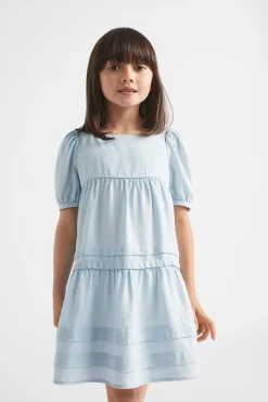 Seed Heritage Dresses-Pintuck Dress Sun Bleach