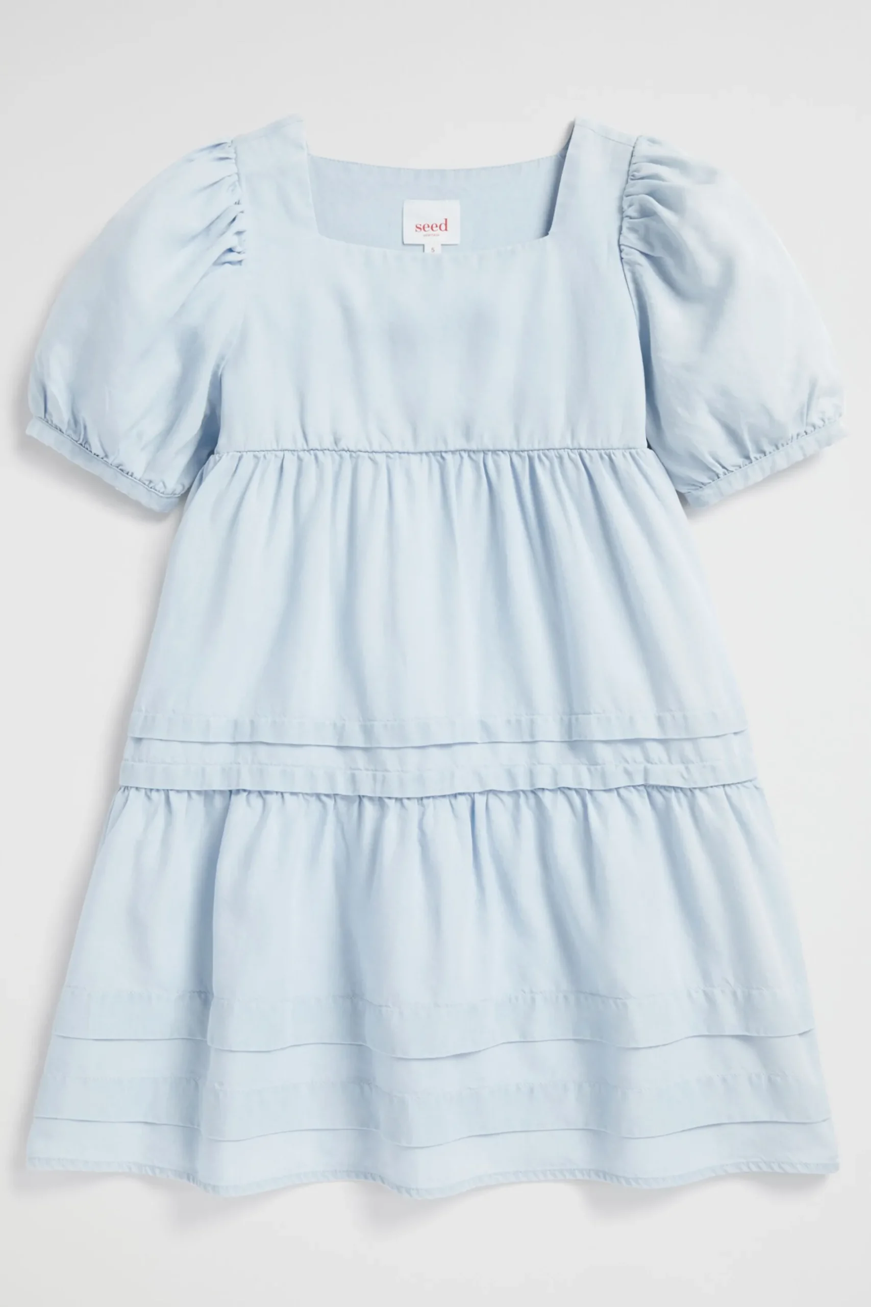 Seed Heritage Dresses-Pintuck Dress Sun Bleach