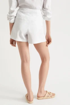 Seed Heritage Shorts-Pleat Front Short Whisper White