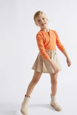 Seed Heritage Skirts-Pleated Skirt Chai