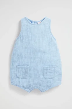 Seed Heritage Jumpsuits & Overalls-Pocket Romper Water Blue