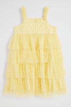 Seed Heritage Dresses-Polka Dot Tiered Dress Buttercup