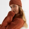 Seed Heritage Hats & Gloves-Pom Pom Beanie Burnt Brick