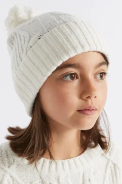 Seed Heritage Hats & Beanies & Caps-Pom Pom Cable Knit Beanie Multi