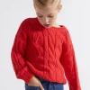 Seed Heritage Knitwear & Sweaters-Pompom Cable Knit Super Red