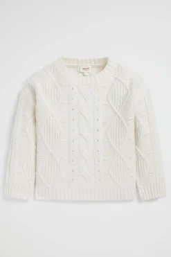 Seed Heritage Knitwear & Sweaters-Pompom Cable Knit Canvas