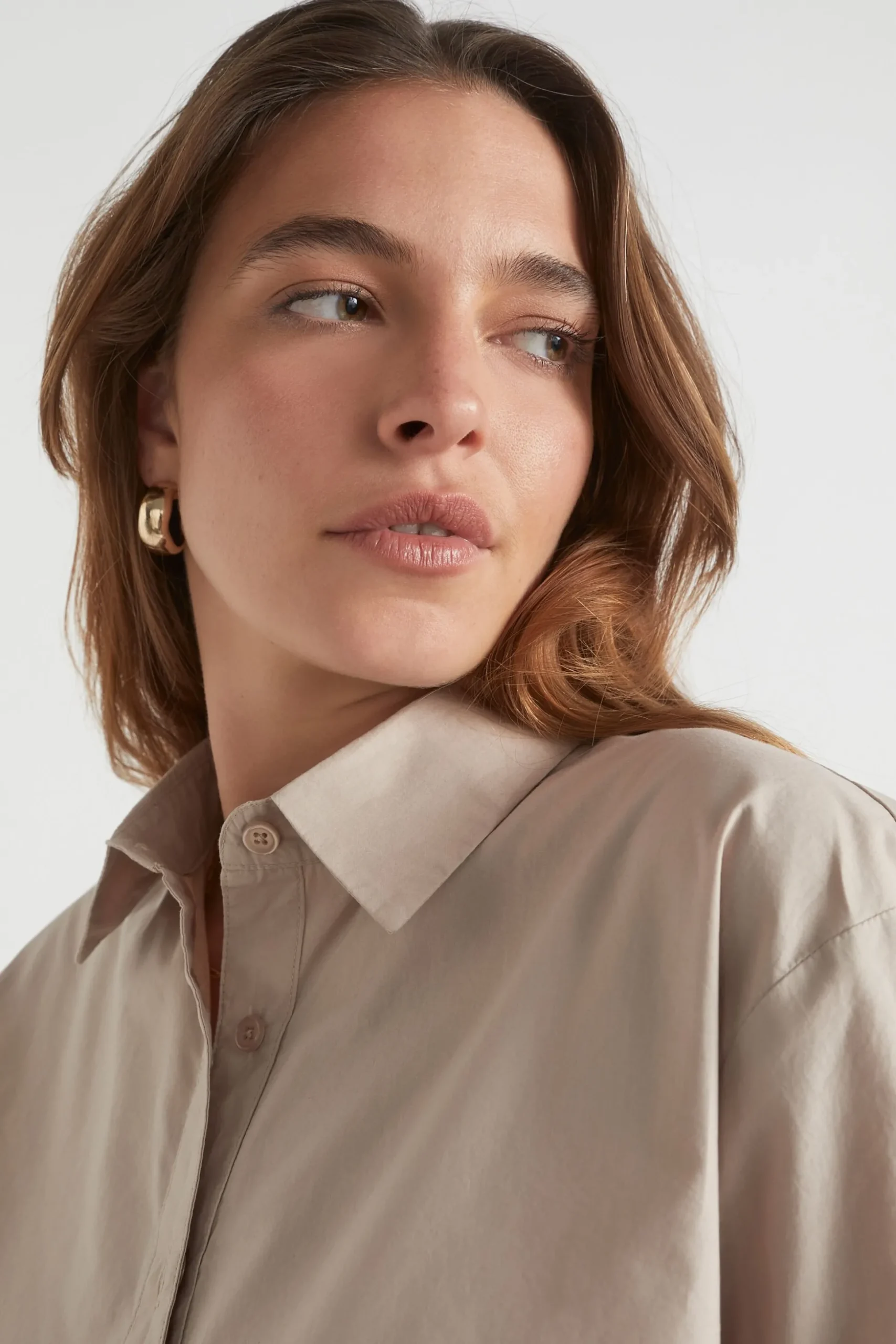 Seed Heritage T-Shirts & Tops-Poplin Button Down Shirt Light Storm
