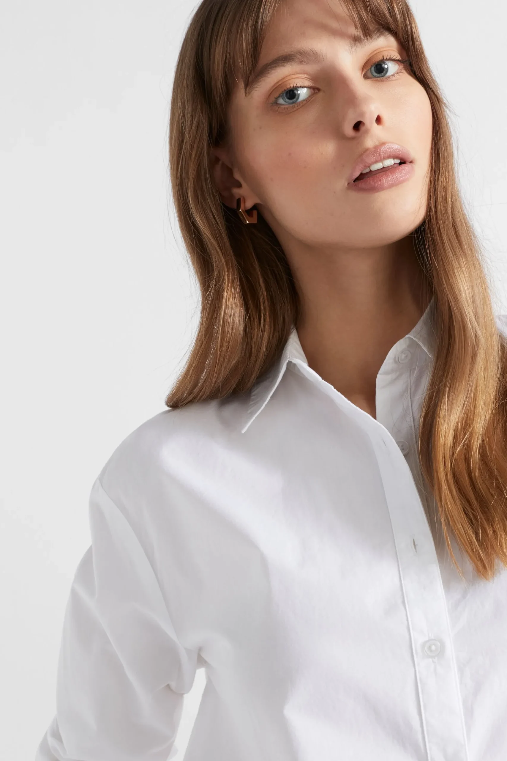 Seed Heritage T-Shirts & Tops-Poplin Button Down Shirt Whisper White