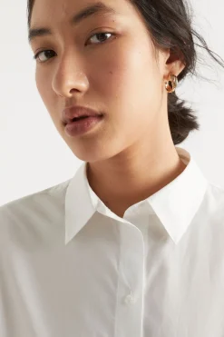 Seed Heritage T-Shirts & Tops-Poplin Short Sleeve Shirt Whisper White