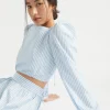 Seed Heritage T-Shirts & Tops-Poplin Stripe Top Bluebell Stripe