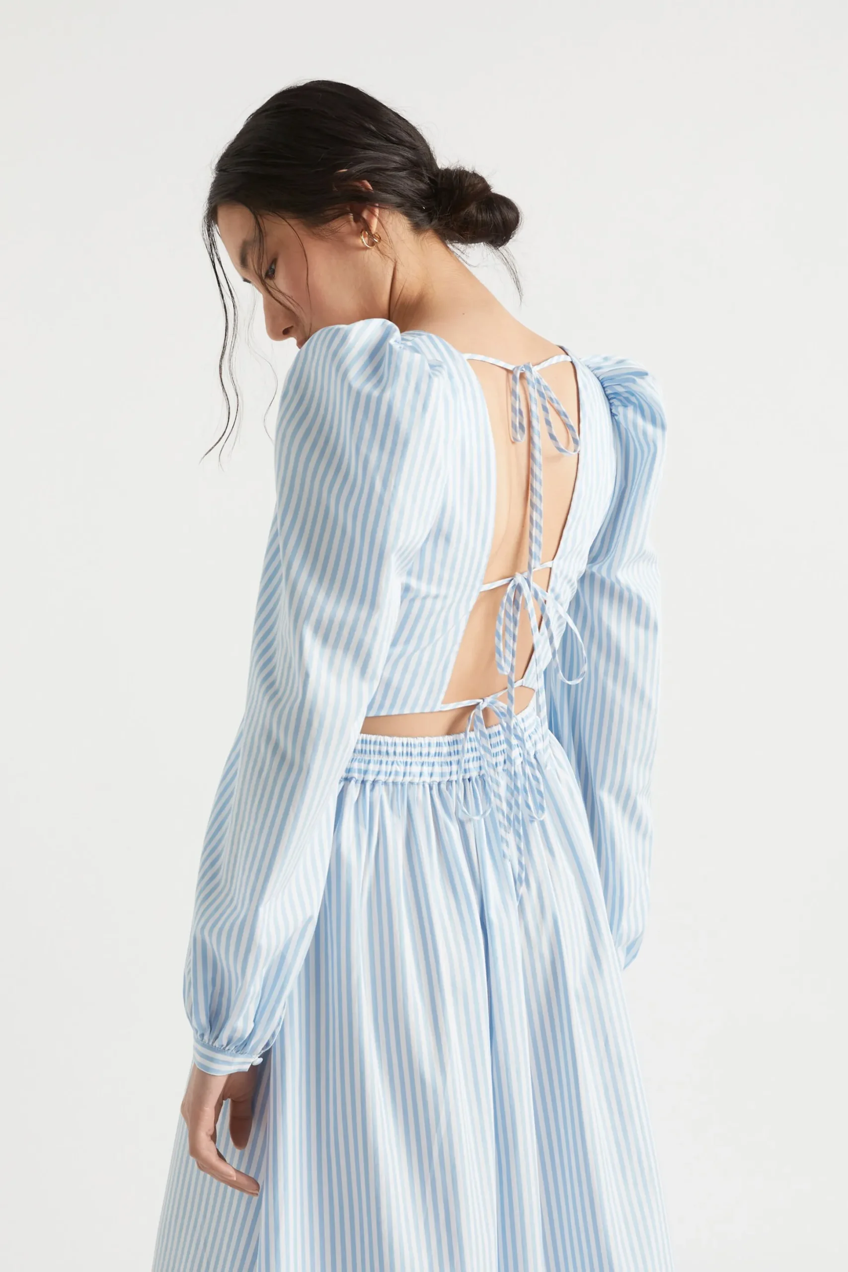 Seed Heritage T-Shirts & Tops-Poplin Stripe Top Bluebell Stripe