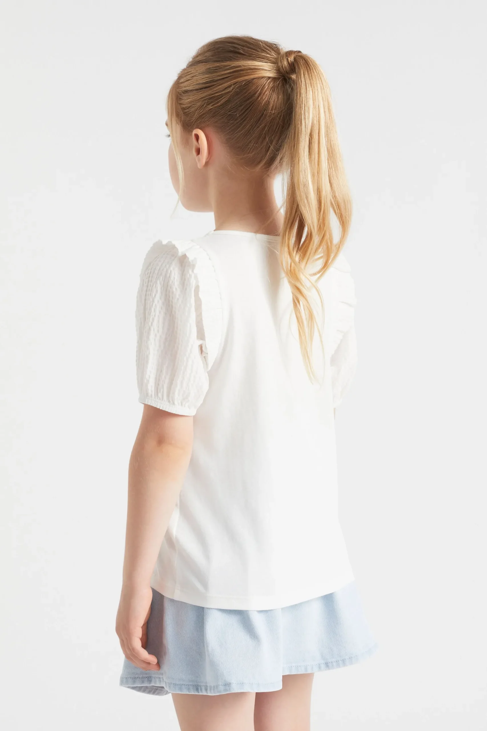 Seed Heritage T-Shirts & Tops-Puff Sleeve Tee Vintage White