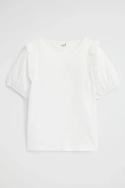 Seed Heritage T-Shirts & Tops-Puff Sleeve Tee Vintage White
