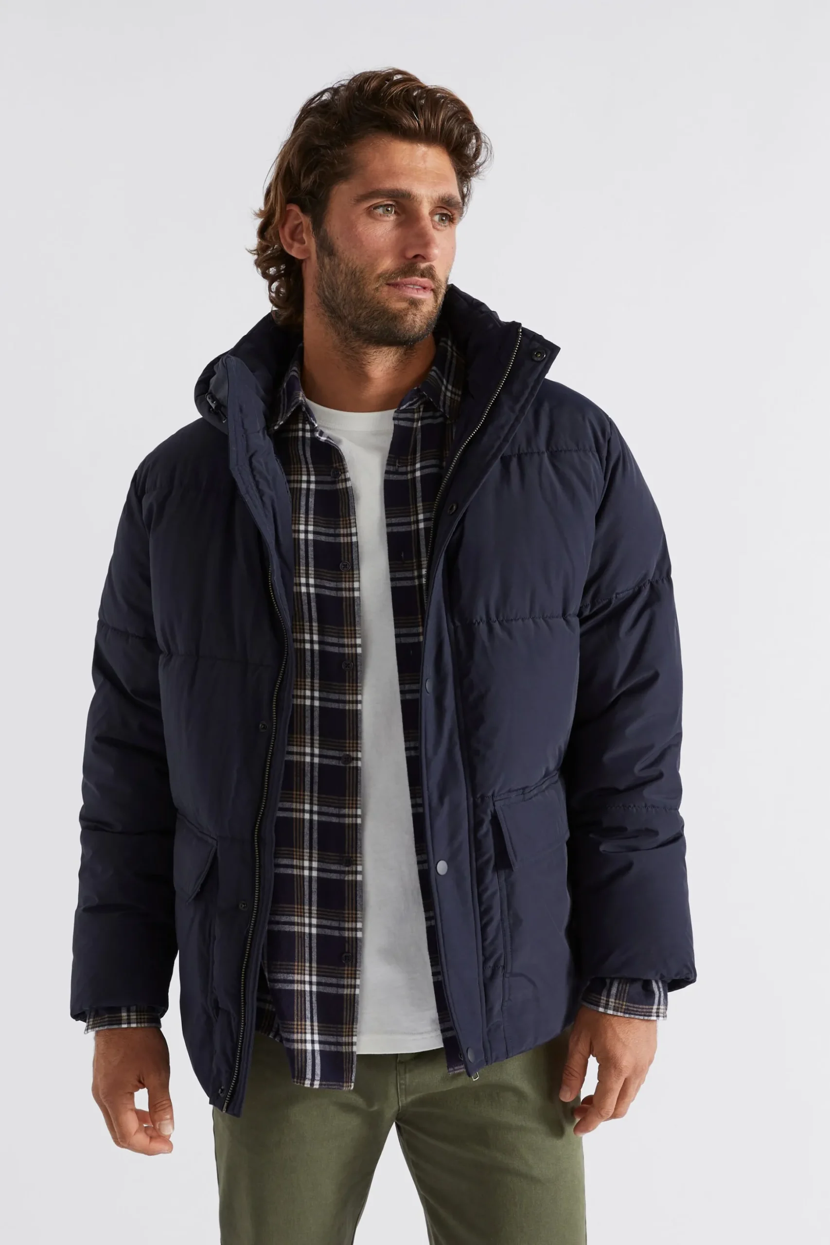 Seed Heritage Jackets & Vests-Puffer Jacket Midnight Blue