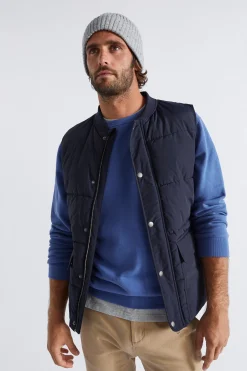 Seed Heritage Jackets & Vests-Puffer Vest Midnight Blue