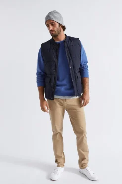 Seed Heritage Jackets & Vests-Puffer Vest Midnight Blue