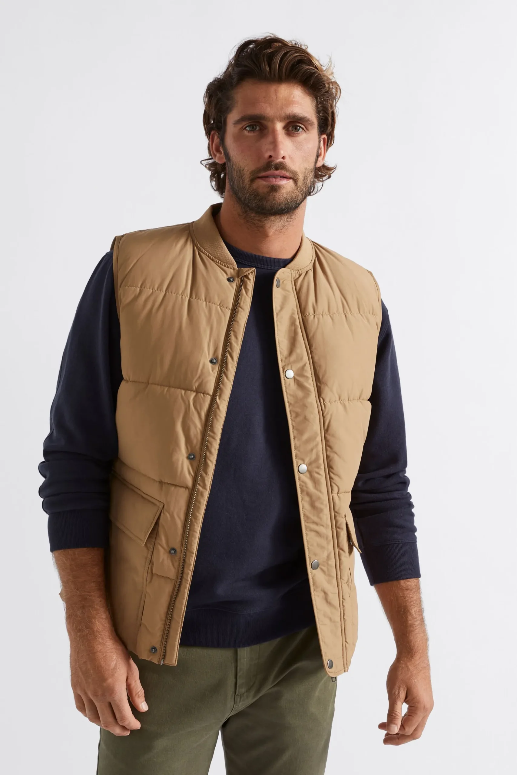 Seed Heritage Jackets & Vests-Puffer Vest Almond