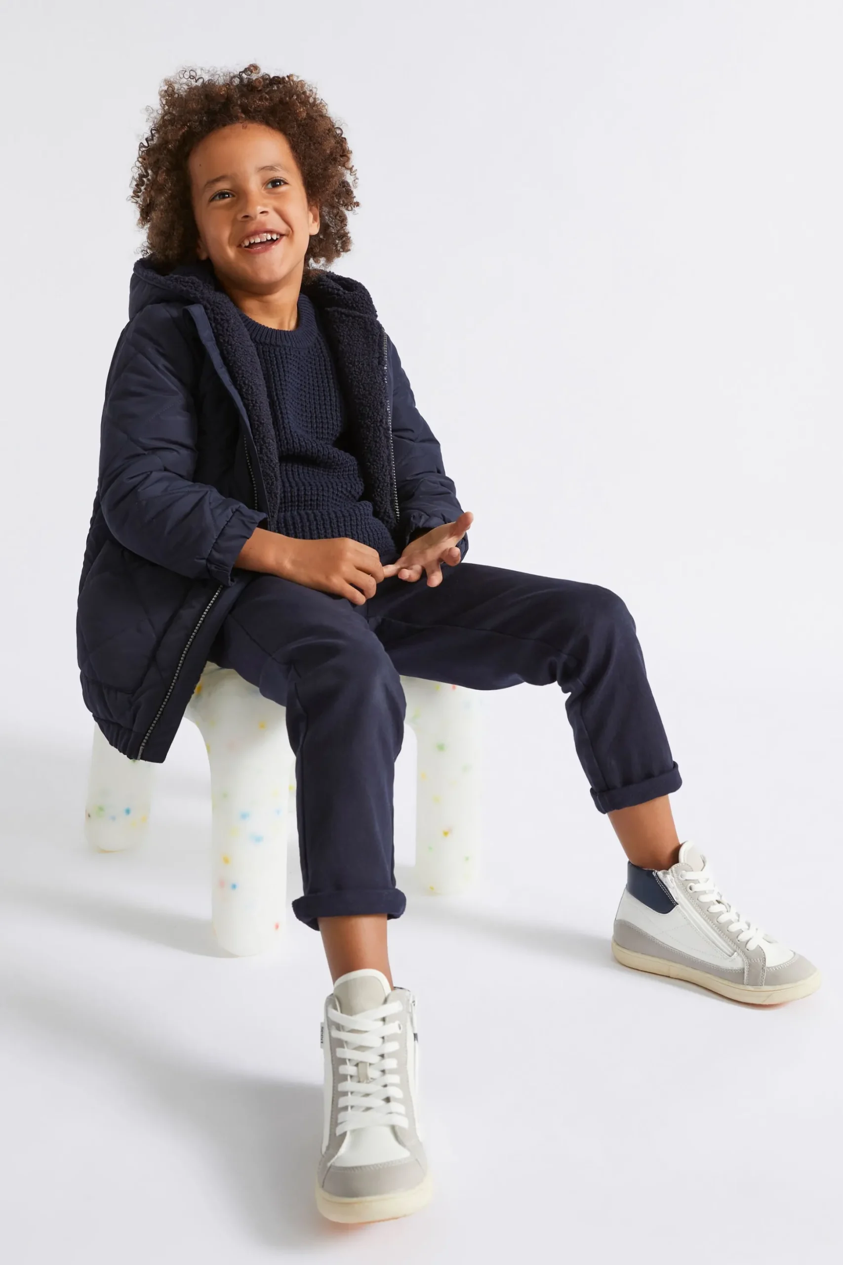 Seed Heritage Jackets & Vests-Quilted Anorak Midnight Blue