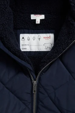 Seed Heritage Jackets & Vests-Quilted Anorak Midnight Blue