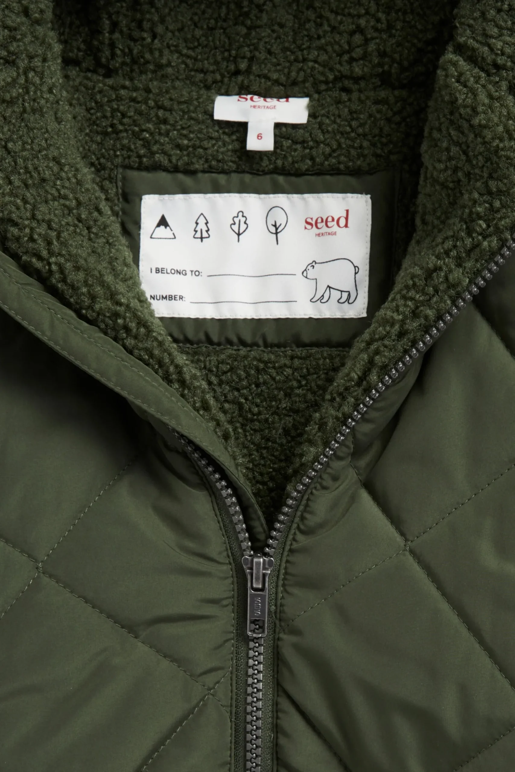 Seed Heritage Jackets & Vests-Quilted Anorak Pine