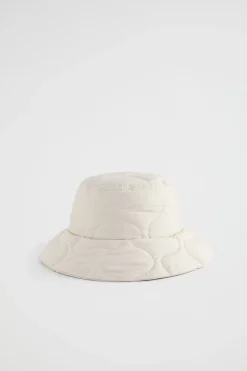 Seed Heritage Hats & Gloves-Quilted Bucket Hat Vanilla Cream