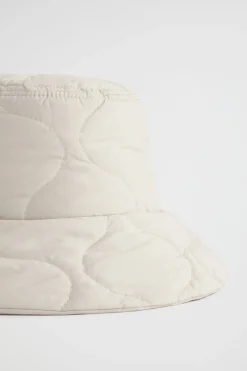 Seed Heritage Hats & Gloves-Quilted Bucket Hat Vanilla Cream