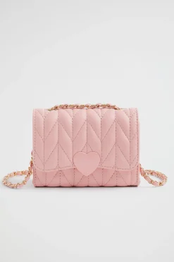 Seed Heritage Bags-Quilted Cross Body Bag Dusty Rose