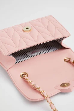 Seed Heritage Bags-Quilted Cross Body Bag Dusty Rose