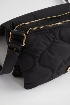 Seed Heritage Cross Body-Quilted Crossbody Bag Black