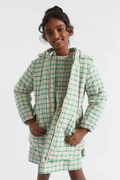 Seed Heritage Jackets & Vests-Quilted Gingham Anorak Pea Green