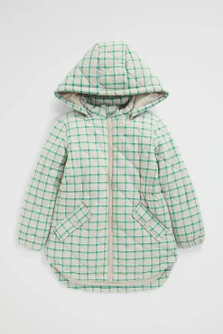 Seed Heritage Jackets & Vests-Quilted Gingham Anorak Pea Green