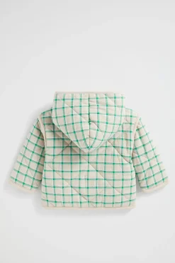 Seed Heritage Jackets & Vests-Quilted Gingham Jacket Pea Green