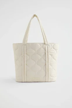 Seed Heritage Beach Bags-Quilted Tote Vanilla Cream