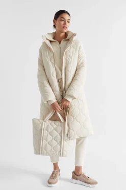 Seed Heritage Beach Bags-Quilted Tote Vanilla Cream