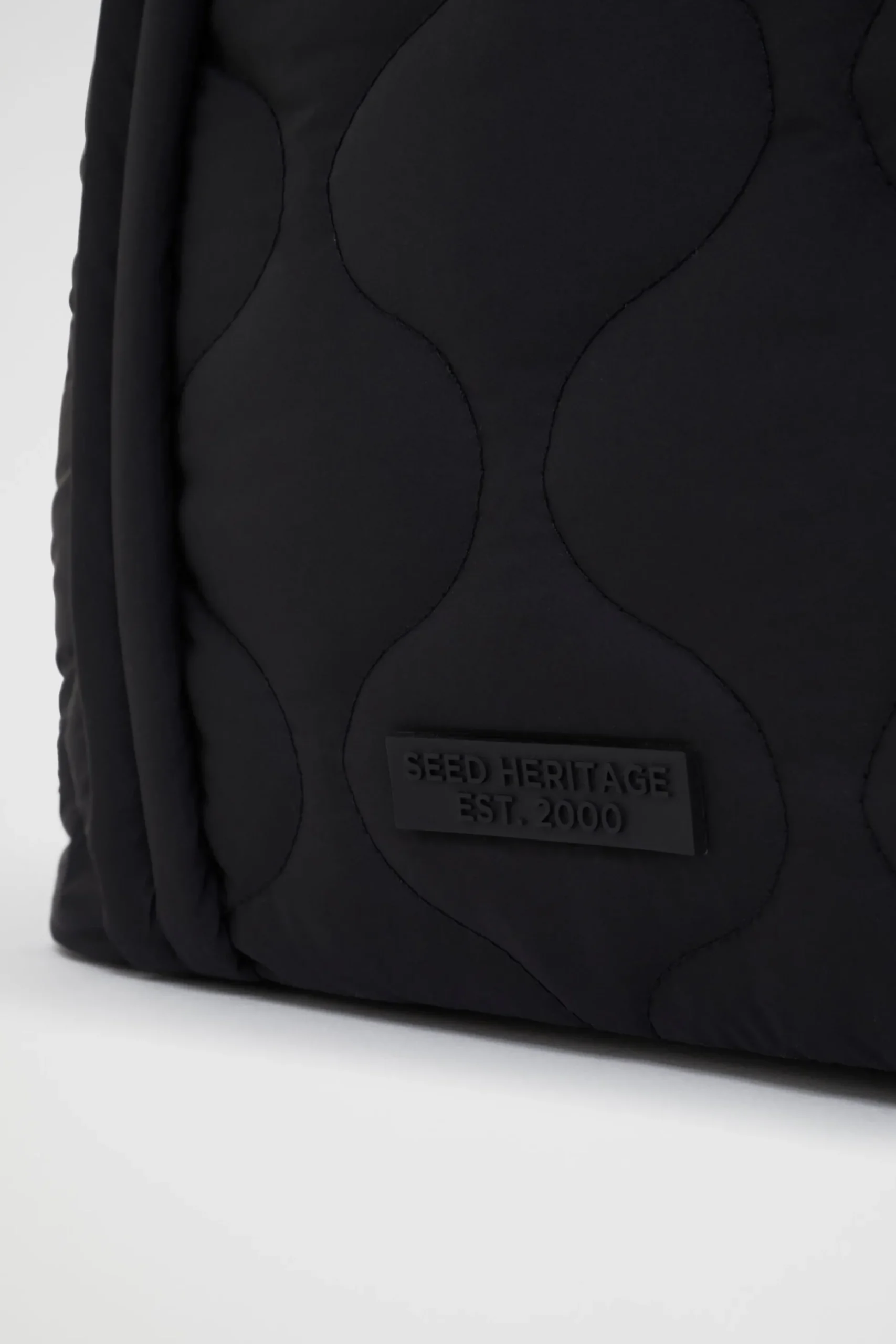 Seed Heritage Beach Bags-Quilted Tote Black