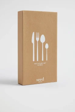 Seed Heritage Kitchen & Dining-Rae 16 Piece Cutlery Set Silver