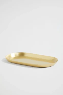 Seed Heritage Kitchen & Dining-Rae Oval Tray Brass