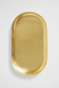 Seed Heritage Kitchen & Dining-Rae Oval Tray Brass