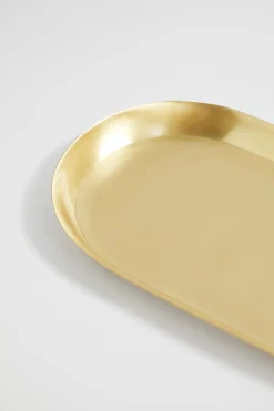 Seed Heritage Kitchen & Dining-Rae Oval Tray Brass