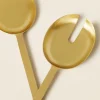 Seed Heritage Kitchen & Dining-Rae Salad Servers Brass