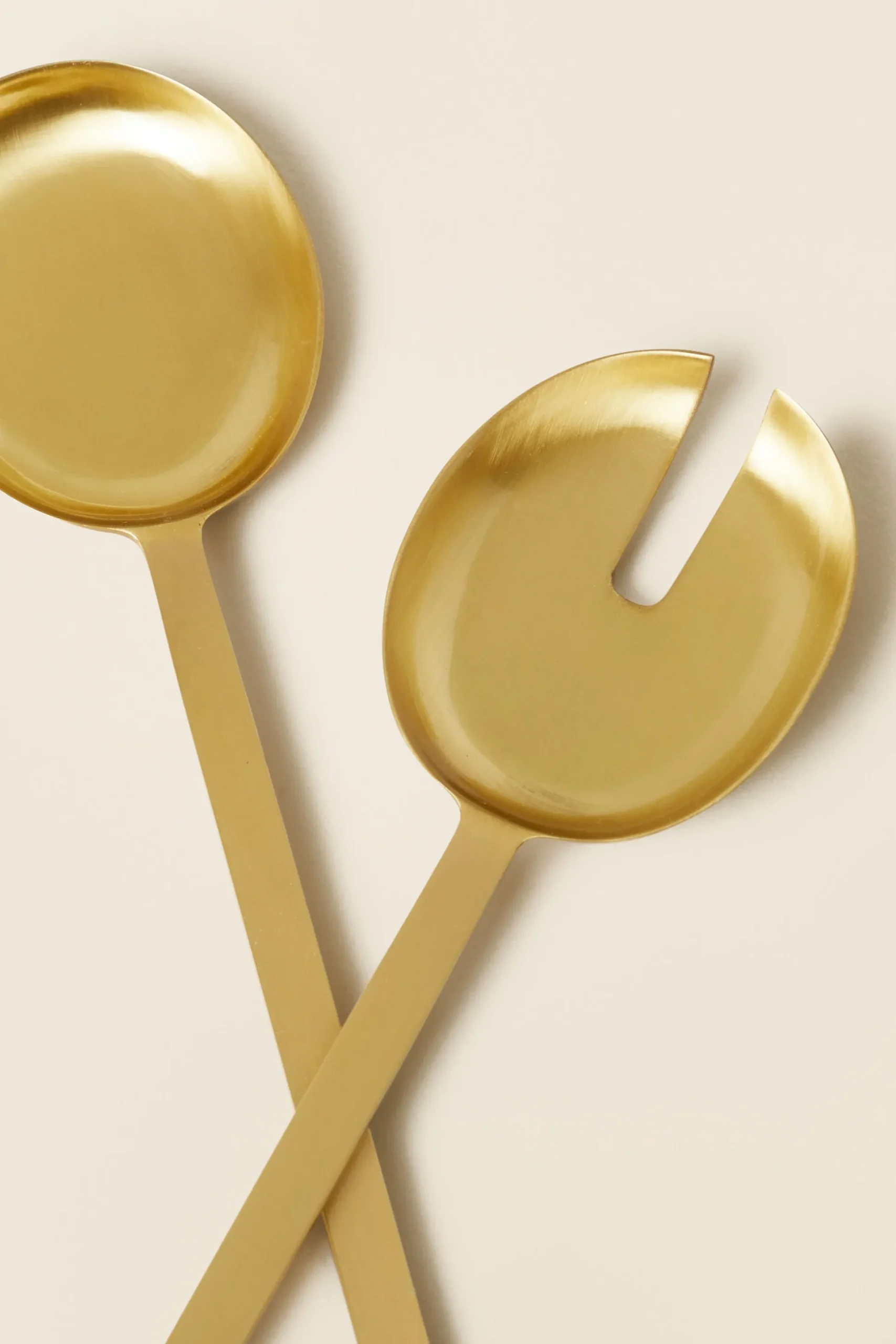 Seed Heritage Kitchen & Dining-Rae Salad Servers Brass