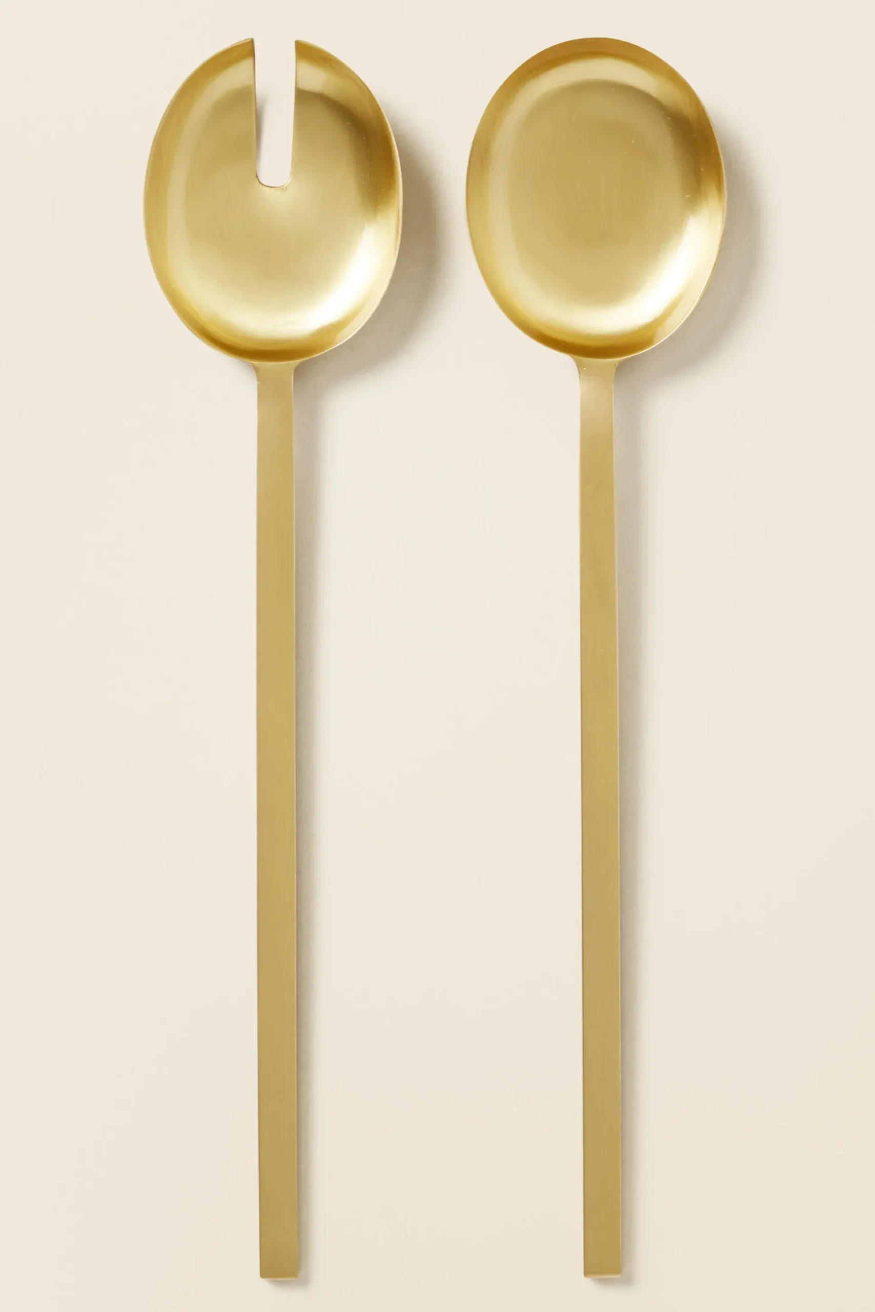 Seed Heritage Kitchen & Dining-Rae Salad Servers Brass