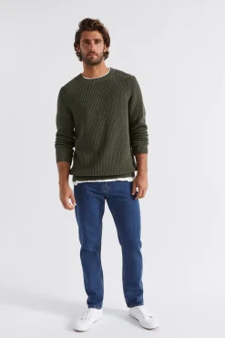 Seed Heritage T-Shirts & Sweaters-Raglan Knit Sweater Dark Khaki