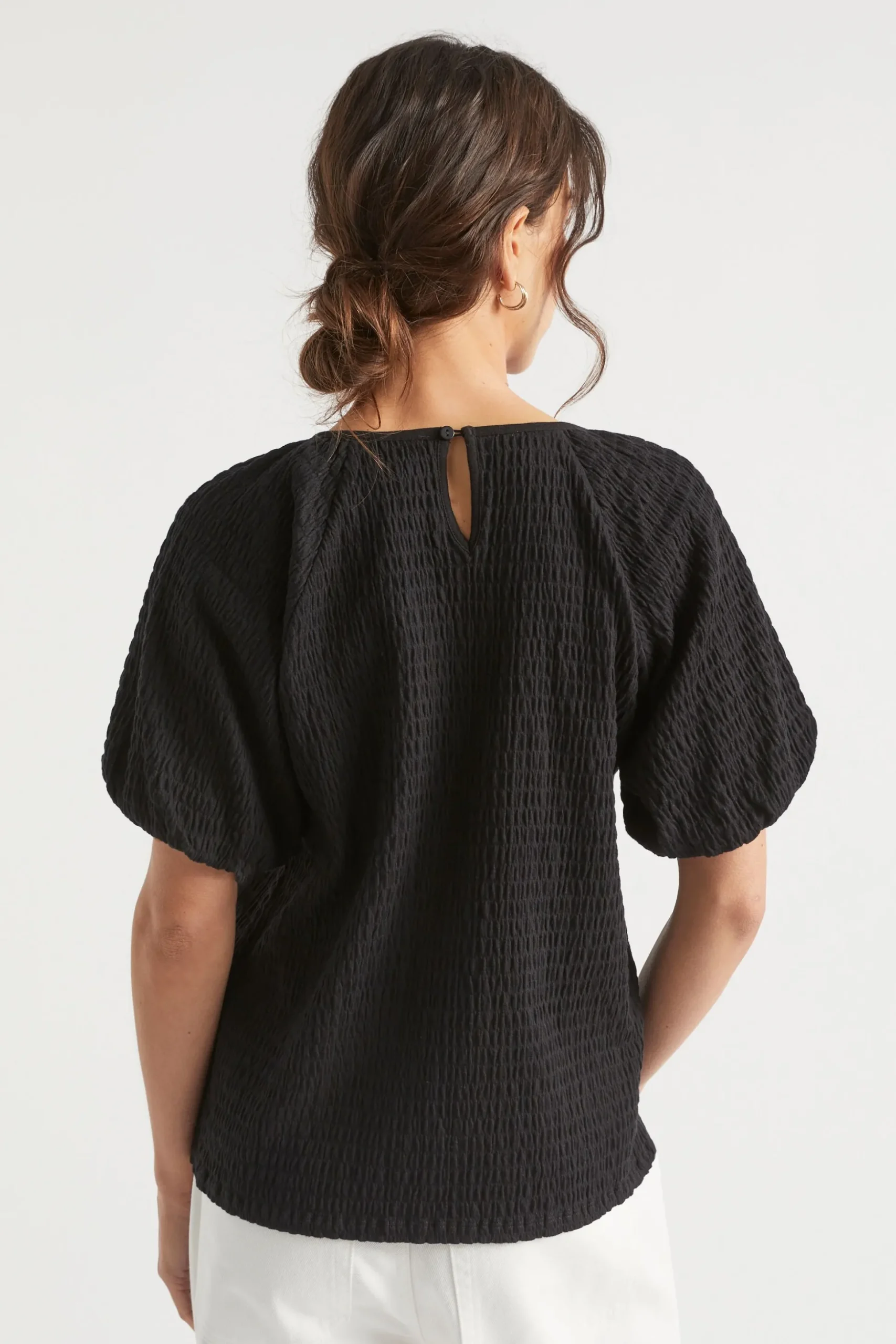 Seed Heritage T-Shirts & Tops-Raglan Textured Tee Black