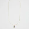 Seed Heritage Jewellery-Rainbow Diamante Initial Necklace H