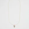 Seed Heritage Jewellery-Rainbow Diamante Initial Necklace V